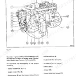 Fiat-hitachi FD 255, D 255-1T engine disassembly diagram showing numbered components and removal procedures.