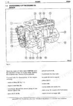 fiat-hitachi-fd-255-crawler-dozer-service-manual-604-02-214-exploded-view-139.webp Fiat-hitachi FD 255, D 255-1T engine disassembly diagram showing numbered components and removal procedures.