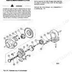 FiatAllis FR130.2 Wheel Loader turbocharger removal, inspection, and installation procedures with exploded view diagram.
