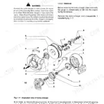 Fiat-hitachi FR 160.2 turbo-charger removal, inspection, and installation procedure with exploded view diagram.