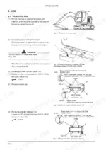 fiat-kobelco-e70sr-evolution-excavator-workshop-manual-604-13-252-00-procedures-346.webp Fiat Kobelco E70SR EVOLUTION arm removal procedure, bucket cylinder piping, and rod pin shim adjustment diagrams.