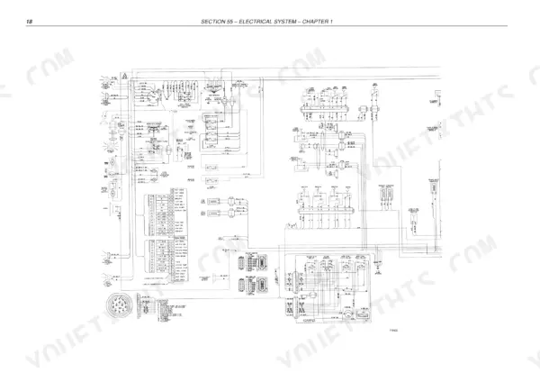 Fiat Kobelco SL65B electrical system wiring diagram showing switches, relays, fuses, and connector pinouts.
