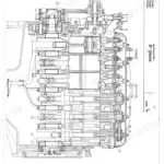 Fiat 115-90, 130-90 Turbo, 140-90 Turbo, 160-90 Turbo, 180-90 Turbo engine cross-section diagram showing internal components.