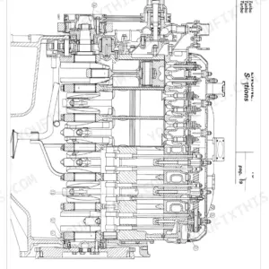 Fiat 115-90, 130-90 Turbo, 140-90 Turbo, 160-90 Turbo, 180-90 Turbo engine cross-section diagram showing internal components.