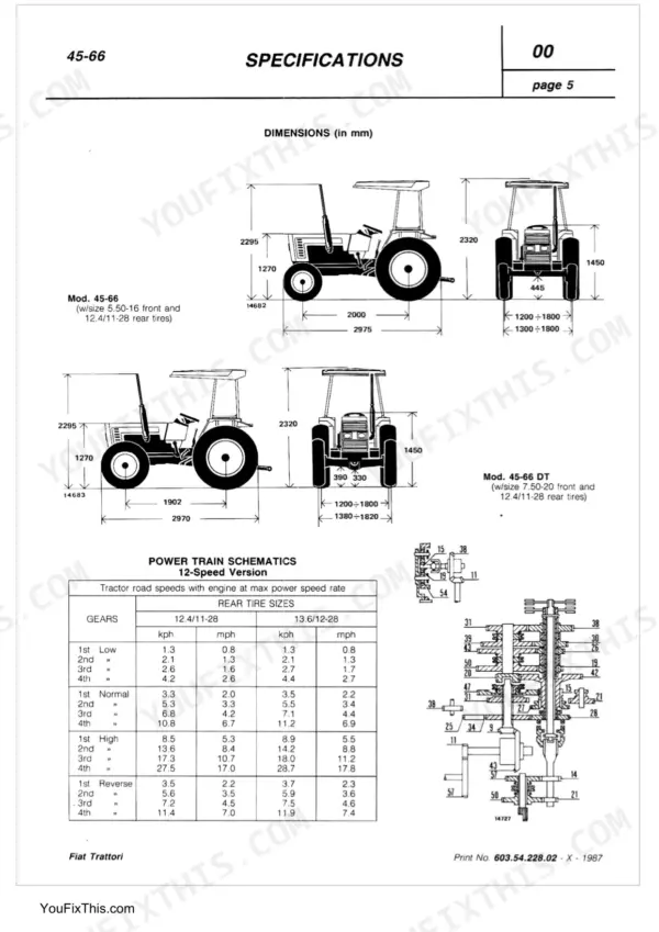 Fiat 45-66 to 80-66 Series WORKSHOP MANUAL — System Overview Diagram
