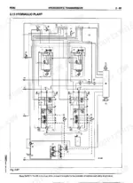 fiatallis-fd80-crawler-dozer-operation-and-maintenance-instruction-manual-604-03-394-00-hydraulic-261.webp Fiatallis FD80, Crawler Dozer: Hydrostatic transmission hydraulic plant schematic diagram showing pumps and motors.