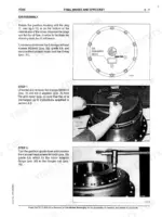 fiatallis-fd80-crawler-dozer-operation-and-maintenance-instruction-manual-604-03-394-00-procedures-270.webp Fiatallis FD80, Crawler Dozer: Final drive gearbox disassembly, oil draining, and motor removal procedures with diagrams.