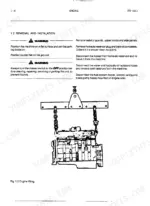 fiatallis-fr-120-2-wheel-loader-service-manual-75314935-procedures-96.webp FiatAllis FR120/FR120.2 Wheel Loader engine removal and installation procedure with engine lifting diagram.