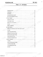 fiatallis-fr140-2-wheel-loader-operation-manual-fa-75314953-page-4.webp FiatAllis FR140.2, WHEEL LOADER table of contents page showing maintenance intervals for 10, 50, and 100 hour services.