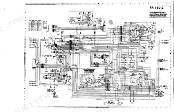 FiatAllis FR180.2, WHEEL LOADER electrical system wiring diagram showing component connections and circuit layout.