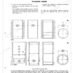 Fiat 780-780 DT, 880-880 DT engine block cylinder liner inspection and measurement diagrams and procedures.