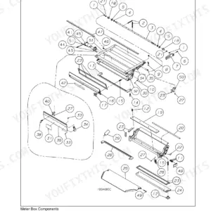 Flexi-Coil 1330 Plus, 2640 AIR CART exploded view diagram of the metering system meter box components with numbered parts.