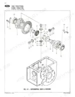 ford-1000-tractor-parts-catalog-fto-17219-b-drivetrain-parts-26.webp Ford 1000 tractor parts catalog exploded view of the differential gear assembly and housing components.