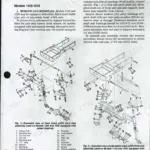 Ford 1120, 1220, 1320, 1520, 1720, 1920, 2120 front axle removal procedure and exploded view diagrams.