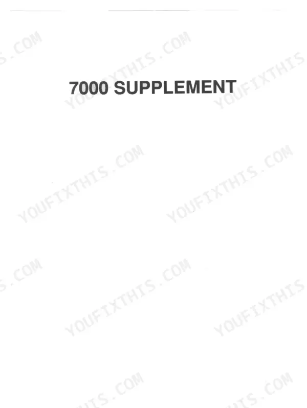Ford 2000, 3000, 4000, 5000, 7000, 3400, 3500, 3550, 4400, 4500, 5500, 5550 service manual 7000 supplement title page.