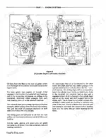 ford-230a-to-545-industrial-tractors-repair-manual-se4044-exploded-view-14.webp Ford 230A-545 Industrial Tractors: 3-cylinder engine lubrication system diagram and oil flow description.