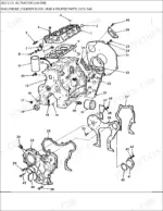 Ford 2810, 2810 3 CYL AG exploded view of engine cylinder block, head, and related components with numbered parts list.