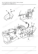 ford-335-to-535-tractor-loader-parts-catalog-wiring-262.webp Ford 335, 420, 515, 532, 535, 2600, 3900, 4100, 4600, 5600, 5700, 6600, 7600, 6700, 7700, 4600SU, 6600C, 7600C, 233, 333, 231, 535 3 Cyl tractor electrical system wiring diagram showing harness, lights, and battery components.