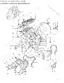 Ford 4130 exploded view diagram of the engine cylinder block, head, and related components with numbered parts list.