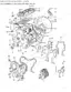 Ford 4600 exploded view diagram of gasoline cylinder block, head, and related engine components with numbered parts list.