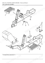 ford-545c-tractor-loader-parts-catalog-chassis-parts-336.webp Ford 545C, 445D, 545D, 345C, 445C, 345D exploded view diagram of the 18A01 subframe assembly and tractor steps.