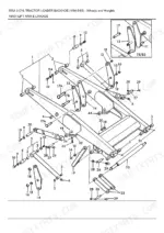 ford-555a-tractor-loader-backhoe-parts-catalog-boom-parts-369.webp Ford 555A exploded view diagram of the lift arm and linkage assembly with numbered component parts list.