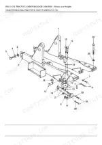 ford-555a-tractor-loader-backhoe-parts-catalog-chassis-parts-290.webp Ford 555A exploded view diagram of tractor frame and related mounting hardware components with numbered parts list.