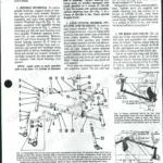 Ford 8000-TW-30 shop manual: exploded view of front axle, spindle bushings, tie rod, and toe-in adjustment procedures.