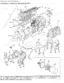 Ford 8830 exploded view diagram of engine cylinder block, head, and related components with numbered parts list.