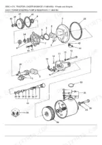 ford-new-holland-555c-tractor-loader-backhoe-parts-catalog-hydraulic-parts-36.webp New Holland 555C, 555C 4 CYL TRACTOR LOADER BACKHOE exploded view of power steering pump and reservoir components.