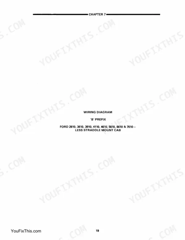 Ford 2610 service - Electrical System, Chapter 7