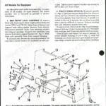 Ford TW-5, TW-15, TW-25, TW-35 exploded view of two-wheel drive front axle assembly and spindle removal procedures.