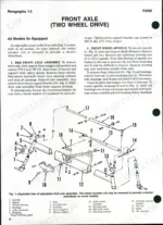 ford-tw-5-to-tw-35-tractors-shop-manual-exploded-view-5.webp Ford TW-5, TW-15, TW-25, TW-35 exploded view of two-wheel drive front axle assembly and spindle removal procedures.