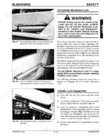 gehl-5635sx-dx-5635sxt-dxt-6635sxt-dxt-skid-loaders-shop-manual-907285-procedures-11.webp Gehl SL5635/6635 safety manual page showing lift cylinder mechanical lock engagement procedures.