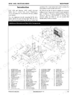 gehl-mustang-v400-4000v-skid-steer-loaders-service-manual-50950064-exploded-view-23.webp Gehl V400 / Mustang 4000V exploded view of mainframe, chassis, and rear grille components with parts list.