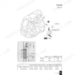 Hatz 1D30-1D90, A1D35-A1D41 engine crankcase bushing installation diagram and clearance specification tables.
