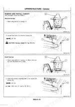 hitachi-ex12-2-to-ex45-2-mini-hydraulic-excavator-technical-manual-workshop-manual-t587e-01-procedures-250.webp Hitachi EX12-2 to EX45-2 canopy removal and installation procedure with torque specs and lifting diagrams.