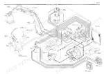hitachi-ex120-hydraulic-excavator-service-manual-hydraulic-601.webp Hitachi EX120 hydraulic system schematic showing pumps, control valves, cylinders, motors, and tank connections.