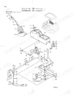 hitachi-ex15-2-excavator-parts-catalog-p1ah-1-2-cab-parts-55.webp Hitachi EX15-2 exploded view of the right console and canopy pilot piping components and control linkages.