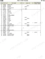 hitachi-ex15-excavator-parts-catalog-p1a7-1-5-parts-list-2.webp Hitachi EX15 parts list table for main frame components including bushings, bolts, washers, and covers with part numbers.