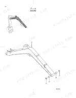 hitachi-ex18-2-hydraulic-excavator-parts-catalog-p1aw-1-2-boom-parts-169.webp Hitachi EX18-2 exploded view diagram of the boom assembly, including bushings and seals.