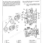 Hitachi EX200-2 main pump device diagram showing cylinder block, pistons, and ports with component legend.