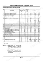 hitachi-ex200-5-ex120-5-hydraulic-excavator-technical-manual-tt155e-02-torque-393.webp Hitachi EX200-5, EX120-5 tightening torque specifications table for engine, hydraulic, and swing components.