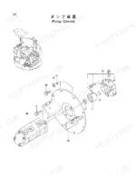 hitachi-ex20ur-excavator-parts-catalog-p1a9-1-1-parts-list-2.webp Hitachi EX20UR exploded view diagram of the pump device showing hydraulic pump, mounting plate, and coupling components.