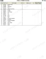 hitachi-ex30ur-excavator-parts-catalog-parts-list-2.webp Hitachi EX30UR parts list table for main frame components including bolts, bushings, covers, and shims.