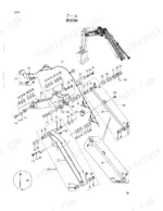hitachi-ex33mu-excavator-parts-catalog-p1bm-1-2-boom-parts-179.webp Hitachi EX33MU exploded view diagram of boom assembly components, pins, bushings, and hydraulic piping layout.