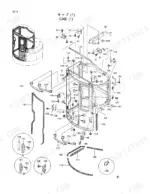 hitachi-ex33mu-excavator-parts-catalog-p1bm-1-2-parts-list-2.webp Hitachi EX33MU exploded view diagram of cab components, seals, and mounting hardware for parts identification.