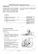 hitachi-ex33u-hydraulic-excavator-technical-manual-troubleshooting-100.webp Hitachi EX33u, 33u, 33Mu, 30-2 troubleshooting flow chart and diagnosing procedure steps for engine and hydraulic systems.