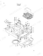 hitachi-ex35-2-excavator-parts-catalog-p1b5-1-2-chassis-parts-1.webp Hitachi EX35-2 exploded view diagram of the main frame assembly, including swing bearing, mounting hardware, and covers.