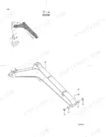 hitachi-ex40-2-excavator-parts-catalog-p1b8-1-2-boom-parts-197.webp Hitachi EX40-2 exploded view diagram of the boom assembly, including bushings, seals, and grease fitting components.